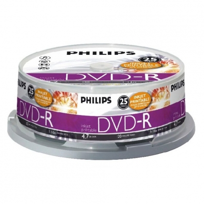 DVD-R Philips 4.7GB 16X, 25 buc/bulk
