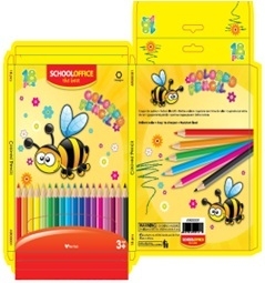 Creioane colorate 12 buc/set School&Office