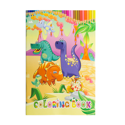 Caiet de colorat A5, 10 file - dinozauri