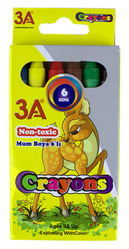 Creioane colorate cerate 6 culori/set