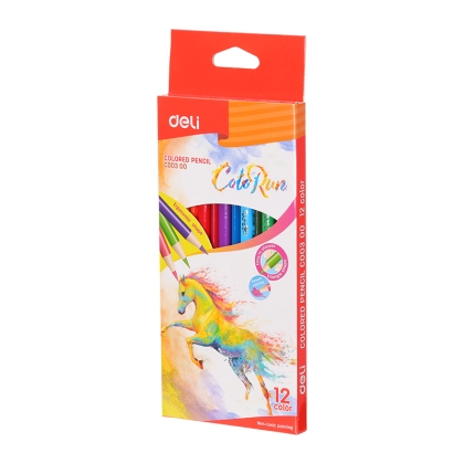 Creioane colorate 12 culori/set Colorun Deli