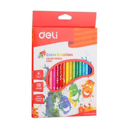 Creioane colorate 18 culori/set Color Emotion Deli