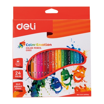 Creioane colorate 24 culori/set Color Emotion Deli