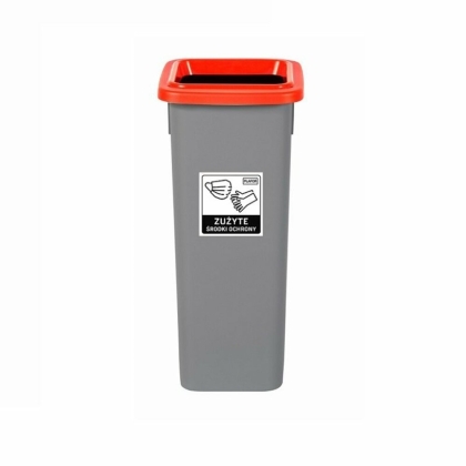 Cos plastic reciclare selectiva, capacitate 75l, PLAFOR Fit