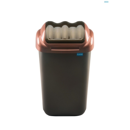 Cos plastic cu capac batant, pentru reciclare selectiva, capacitate 15l, PLAFOR Fala