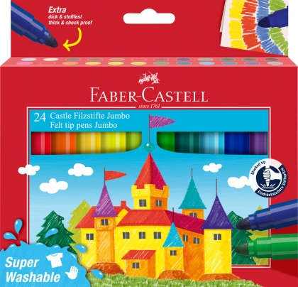 Carioca Jumbo Superwashable 24 culori/set Faber Castell 