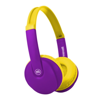 Casti bluetooth HP-BT350 KIDZ violet/galben Maxell