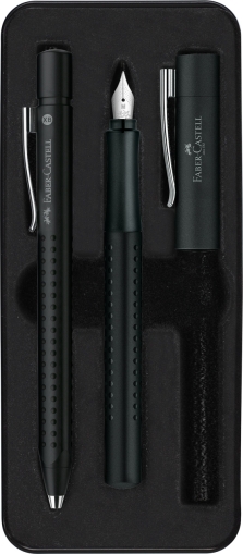 Set cadou stilou + pix Grip 2011 Faber Castell negru