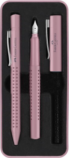 Set cadou stilou M + pix GRIP 2010 Faber Castell rose