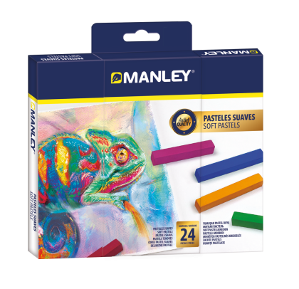 Set creta pastelata-Manley, culori variate-24 buc/cutie