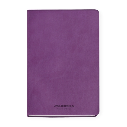 Caiet A5, 192 file, 80 g/mp, coperta soft-touch violet, Aurora Capri - dictando