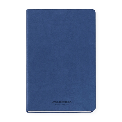Caiet A5, 192 file, 80 g/mp, coperta soft-touch albastru, Aurora Capri - dictando