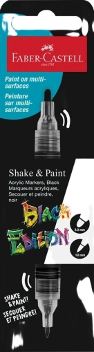 Marker acrilic SHAKE&PAINT negru Faber Castell