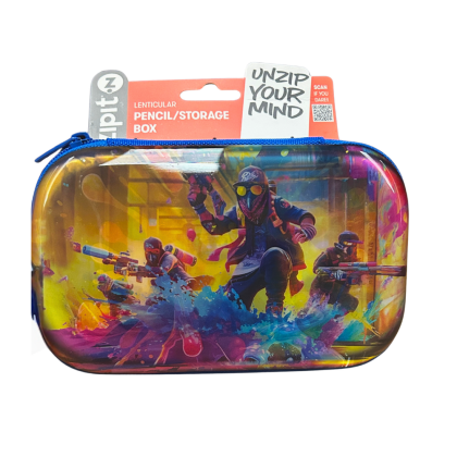 Penar cu fermoar ZIPIT Lenticular Top Storage Box - Color Splash