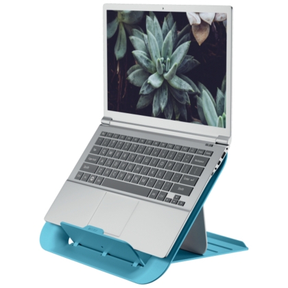 Suport ergonomic LEITZ Ergo Cosy, pentru laptop, ajustabil, albastru celest