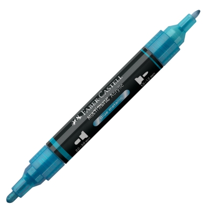 Marker acrilic multimark 292 ALBASTRU METALIZAT Faber Castell