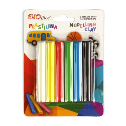 Plastilina blister 6 culori/set