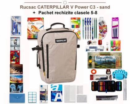Rucsac CATERPILLAR + Pachet rechizite clasele 5 - 8