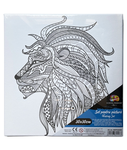 Panza predesenata pe sasiu 30 x 30 cm MANDALE LEU Art SF Pigna