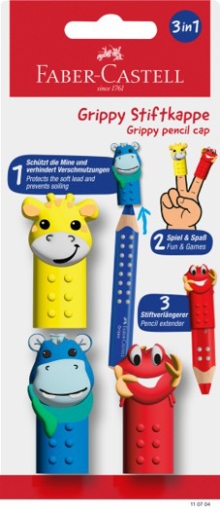 Capapce pentru creioane colorate GRIPPY 3 buc/set Faber Castell