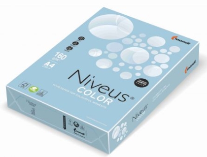 Carton colorat A4 160 g. 250 coli/top Niveus culori pale