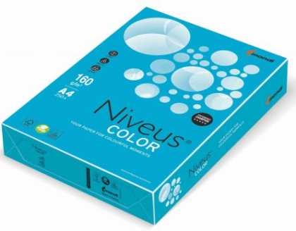 Carton colorat A4 160 g. 250 coli/top Niveus culori intense
