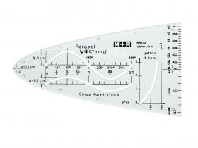 Sablon parabola 123 x 70 x 1.8 mm, M+R