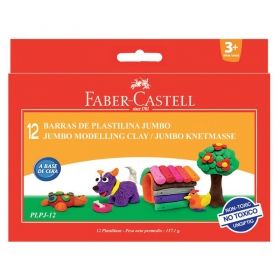 Plastilina 12 culori/set 160 g Faber Castell