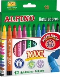 Carioca lavabila 12 culori/cutie Alpino Maxi