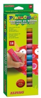 Creioane Tempera 12 culori/cutie Alpino PintaColor