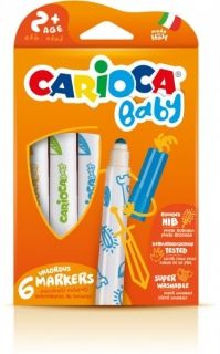 Carioca super lavabila 6 culori/cutie, Carioca Baby +2