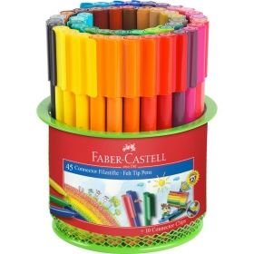 Carioca 45 culori/set CONNECTOR + Suport Mesh Faber-Castell