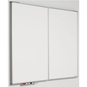 Whiteboard magnetic alb cu 5 suprafete, 120 x 200 cm, cu rama din aluminiu RC, SMIT