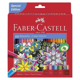 Creioane colorate 60 culori/set editie speciala, Faber Castell