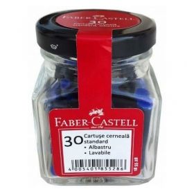 Patron cerneala mic 30 buc/borcan Faber Castell albastru