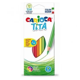 Creioane colorate 12 culori/cutie, CARIOCA Tita