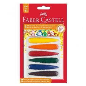 Creioane colorate cerate forma degete 6 culori/set Faber Castell
