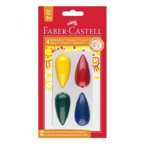 Creioane colorate cerate forma para 4 culori/set Faber Castell