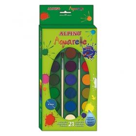 Acuarele Alpino 21 culori + 2 pensule gratis 