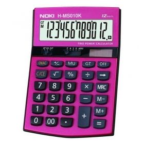 Calculator de birou Noki HMS010, 12 digiti, rosu