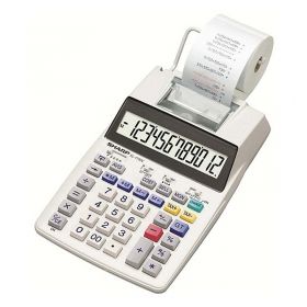 Calculator cu banda, 12 digiti, SHARP EL-1750V - alb