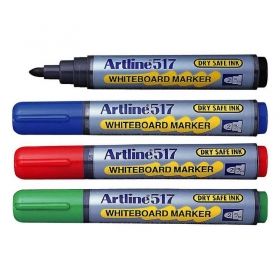 Marker pentru tabla de scris Artline 517, 4 culori / set
