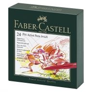 Marker varf tip pensula 24 buc/cutie Faber Castell