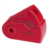 Ascutitoare plastic simpla Sleeve-Mini rosie/albastra Faber Castell