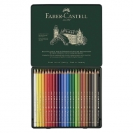 Creioane colorate 24 culori/cutie metal Polychromos Faber Castell 