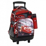 Troler compact cu ghiozdan + penar Cars 3, 45 cm