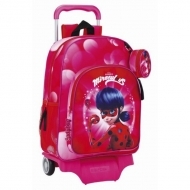 Ghiozdan cu roti mare Ladybug Marinette 33 cm