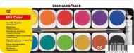 Acuarele 12 culori/set detasabile + pensula + tub alb Eberhard Faber