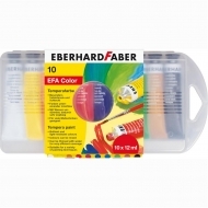 Tempera 10 culori/cutie plastic 12 ml Eberhard Faber