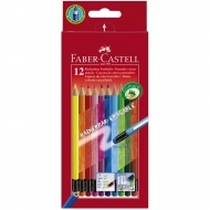 Creioane colorate cu guma 12 culori/cutie Eco Faber Castell